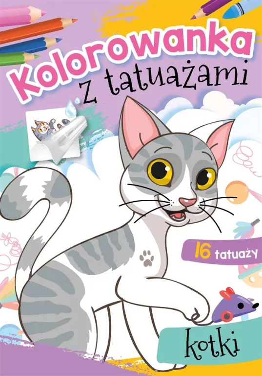 Kotki. Kolorowanka z tatuażami - tantis.pl