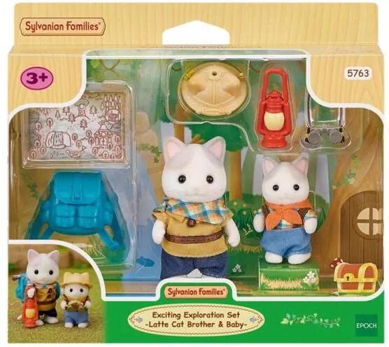 Sylvanian Families Exciting Exploration Set - Kotki Latte Brother i Baby 5763 - tantis.pl
