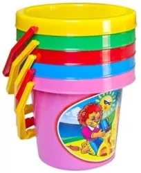 Wiaderko kolorowe do piasku i wody MIX