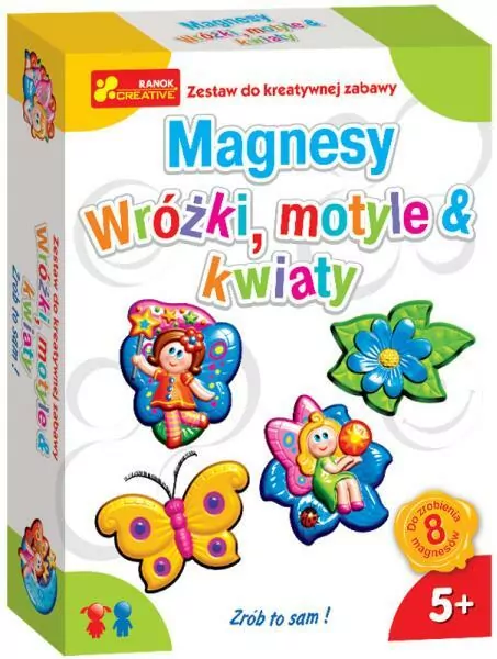 Gipsowe magnesy. Wróżki, motyle i kwiaty - tantis.pl