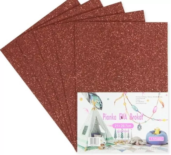 Pianka brokatowa grafitowa 21x29,7cm - tantis.pl