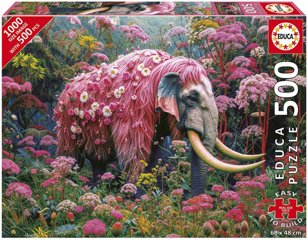 Puzzle 500 Kwiatowy słoń - tantis.pl