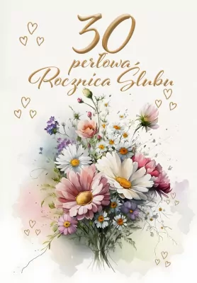 Kartka okolicznościowa Rocznica ślubu 30