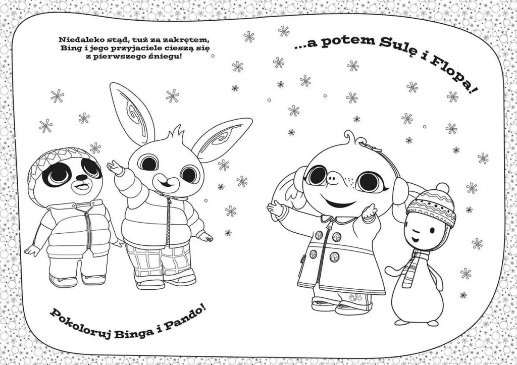 Bing. Zimowa kolorowanka z naklejkami - tantis.pl
