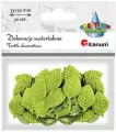 Ozdoba materiałowa liście 20x33mm jasnoziel - tantis.pl