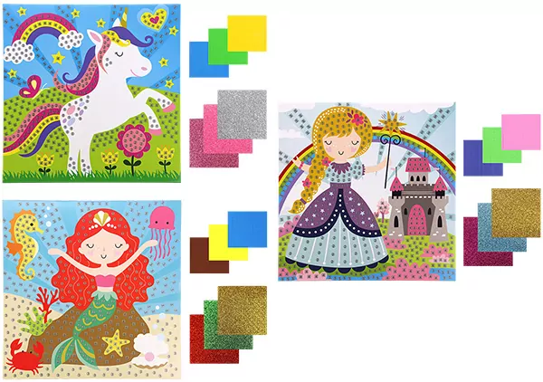 Mozaiki piankowe Girls 3 wzory - tantis.pl