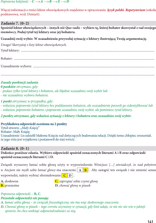 Arkusze egzaminacyjne J. polski dla 8-klasisty - tantis.pl