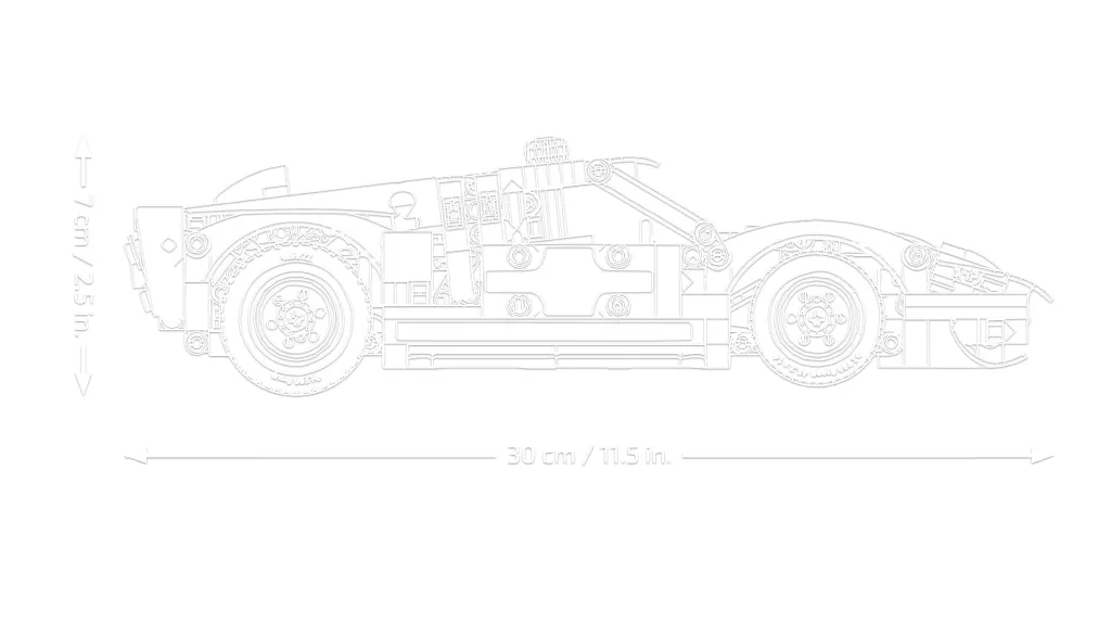 LEGO® Technic.  Samochód wyścigowy 1966 Ford 42223 - tantis.pl