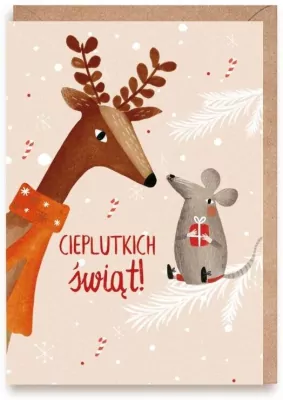 Kartka Bożonarodzeniowa Cieplutkich Świąt