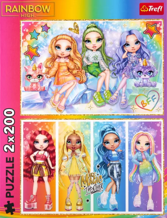 Puzzle 2x200 Tęczowe lalki TREFL - tantis.pl