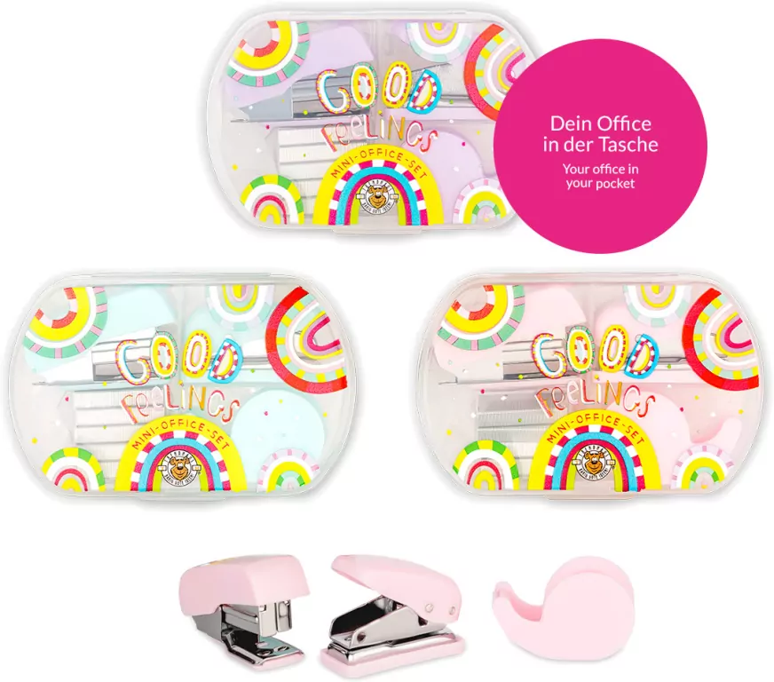 Zestaw biurowy mini Good Feelings 1szt. mix - tantis.pl