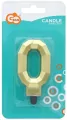 Świeczka Cyfra 0 Diament 7.6cm - tantis.pl