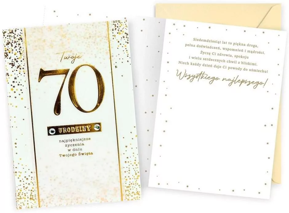Karnet B6 Urodziny 70 - tantis.pl