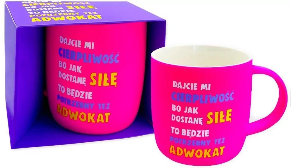 Kubek neonowy Cierpliwość - tantis.pl