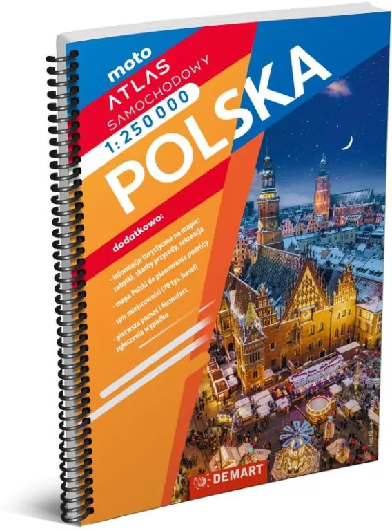 Atlas samochodowy Polska 1:250 000 - tantis.pl