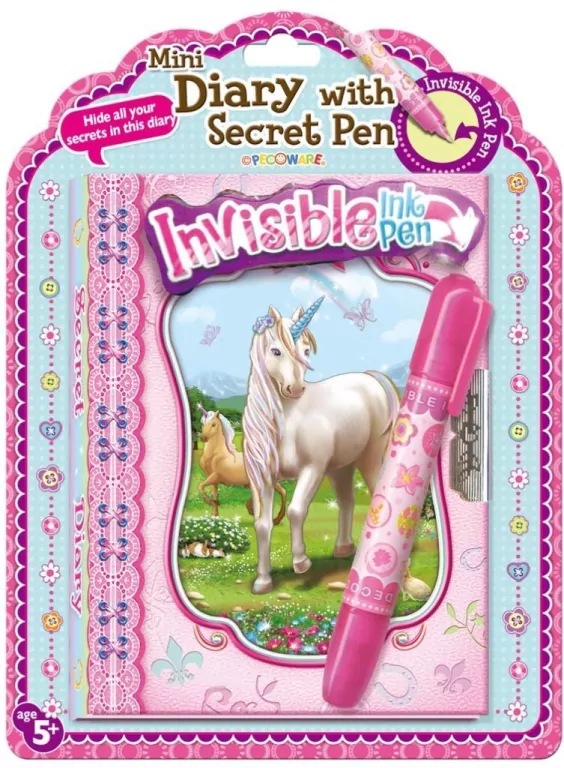 Pamiętnik z niewidzialnym długopisem Jednorożce - tantis.pl