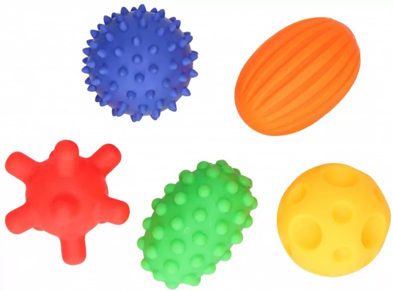 Piłka sensoryczna. 5 sztuk w opakowaniu - tantis.pl