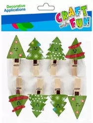 Ozdoba dekoracyjna. Boże Narodzenie klamerki. Choinka