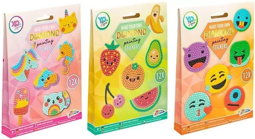 Diamentowe naklejki 12szt. mix - tantis.pl