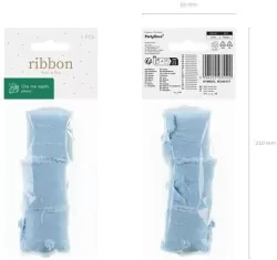 Wstążka szyfonowa 40mm/5m. Błękit