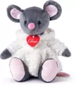Maskotka Myszka Azumi szara w białym futrze, 40cm 94151 Lumpin - tantis.pl