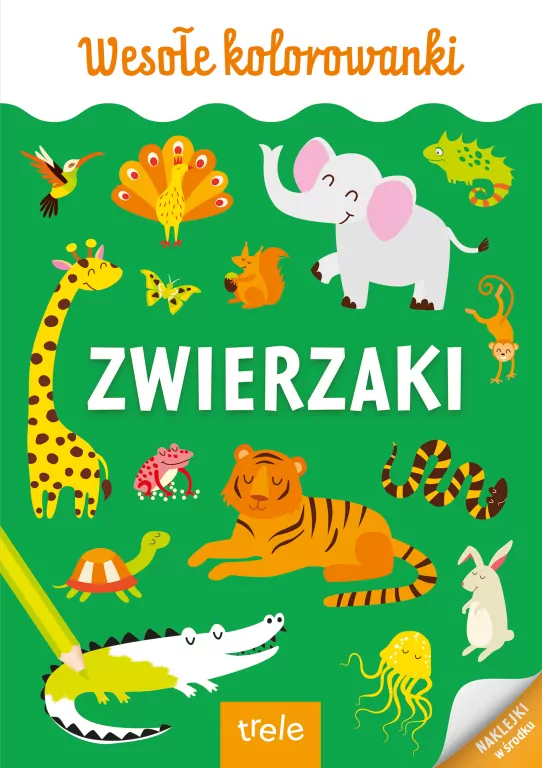 Zwierzaki. Kolorowanka A4. Wesołe kolorowanki - tantis.pl