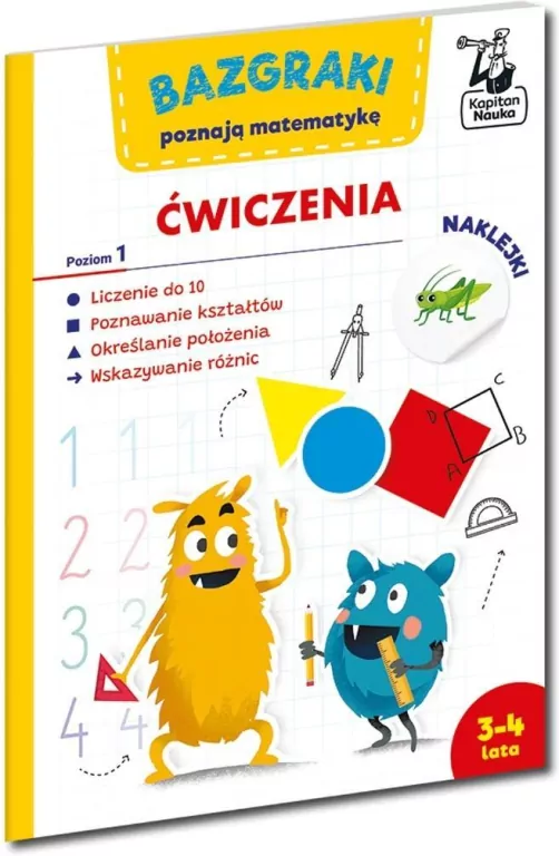 Kapitan Nauka.Bazgraki poznają matematykę ćw. 1 - tantis.pl