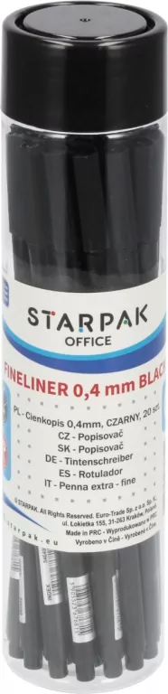 Cienkopis 0.4 czarny 1szt - tantis.pl