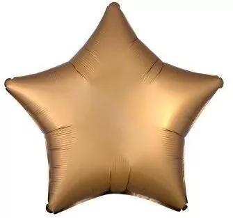 Balon foliowy Lustre satynowy złoty gwiazda luzem - tantis.pl