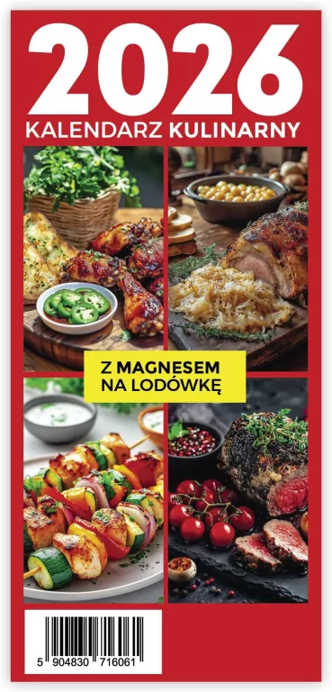 Kalendarz 2026 na lodówkę tygodniowy z przepisami - tantis.pl