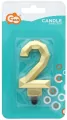 Świeczka Cyfra 2 Diament 7.6cm - tantis.pl