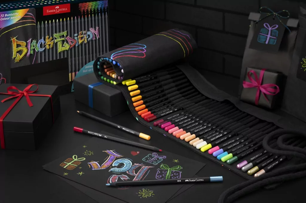 Kredki trójkątne Black Edition piórnik rolow 72szt - tantis.pl