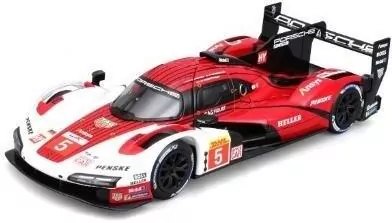 Racing Porsche 963 #5 White/Red 1:24 BBURAGO - tantis.pl