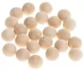 Drewniane kulki bez otworu naturalne 14mm 25szt - tantis.pl