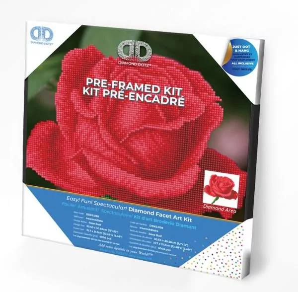 Diamond Dotz Adults Rose Bud z ramką - tantis.pl