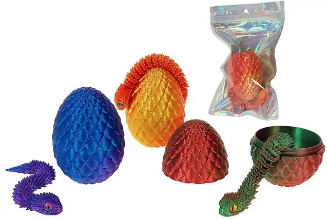 Jajo z wężem 12cm MIX - tantis.pl
