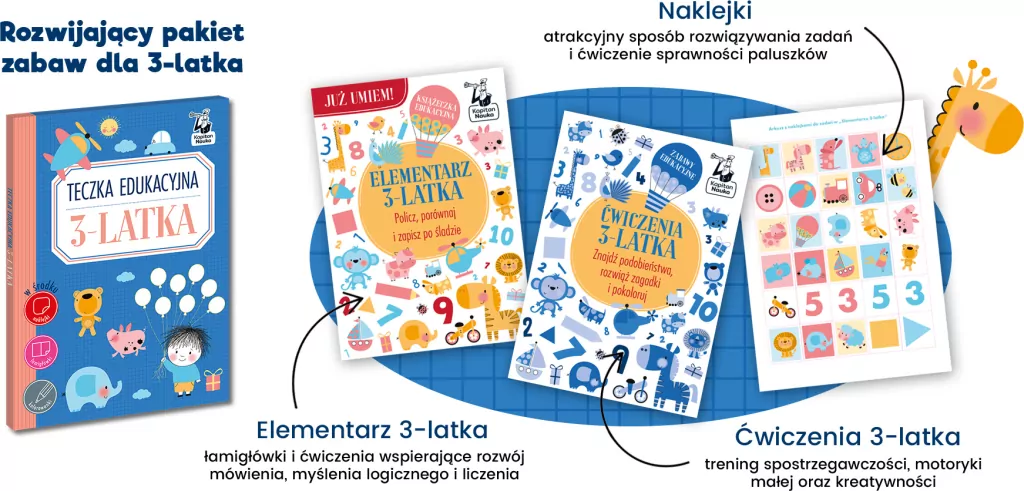 Teczka edukacyjna 3-latka. Kapitan Nauka - tantis.pl