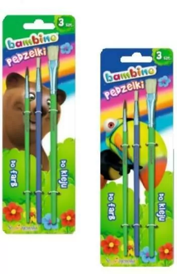 Pędzelki Bambino. Zestaw 3 sztuk - tantis.pl