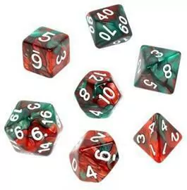 Komplet Kości Dwukolorowe - Ciemnoniebiesko-purpurowe - tantis.pl