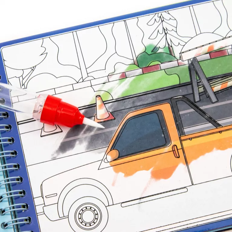 Magiczna wielorazowa kolorowanka wodna O Pojazdy - tantis.pl