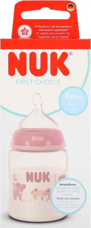 NUK. First Choice. Butelka z silionowym smoczkiem. 150 ml. Koala - tantis.pl