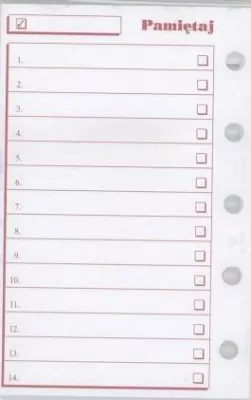 Wkład do organizera M Pamiętaj