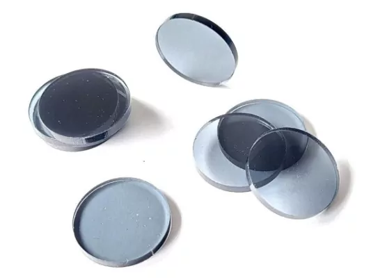 Żetony puste akryl transparent grafit