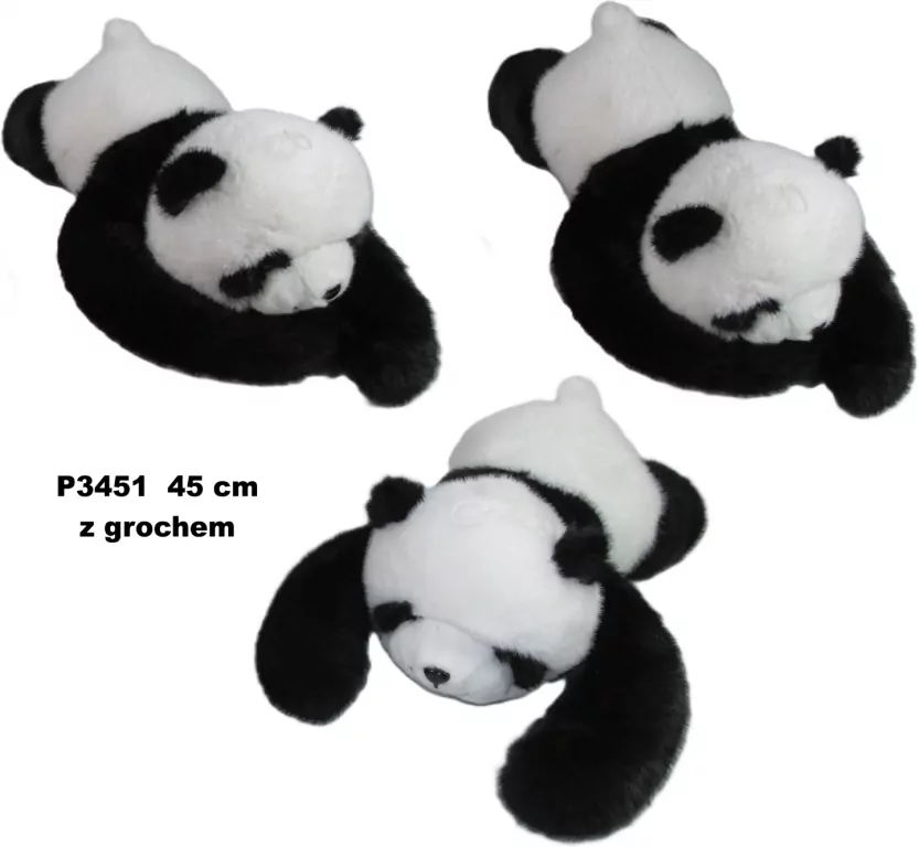 Panda z łapkami z grochem 45cm - tantis.pl