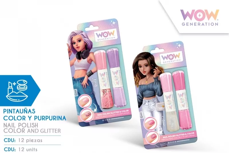 Lakier do paznokci WOW kolorowy i brokatowy MIX - tantis.pl