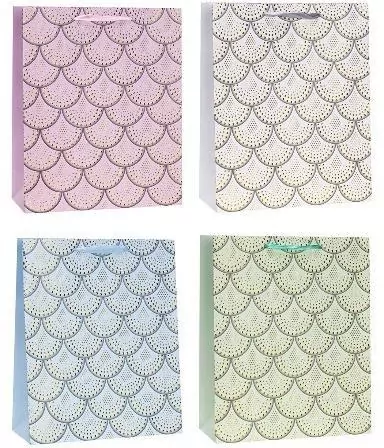 Torebka ozdobna 18x23x8cm hot-stamp mix ROZETTE. 1 sztuka - tantis.pl