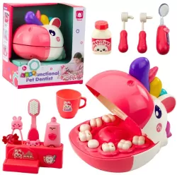 Zestaw dentysta jednorożec różowy
