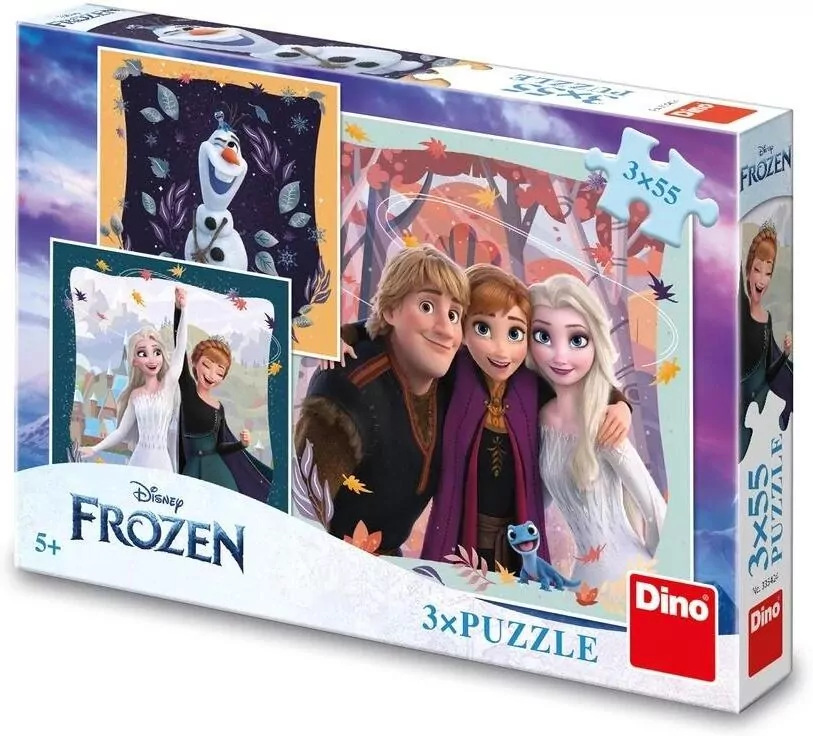 Puzzle Kraina Lodu Radosny Dzień 3x55el - tantis.pl