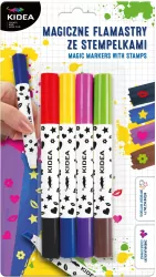Flamastry magiczne ze stempelkami KIDEA