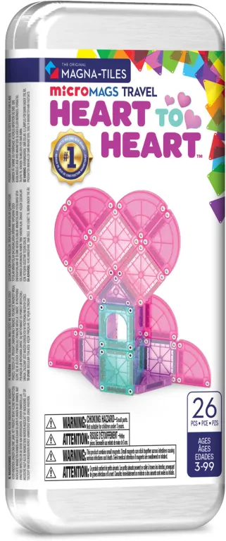 Klocki Magnetyczne microMAGS Heart to Heart Travel 26 elementów - tantis.pl